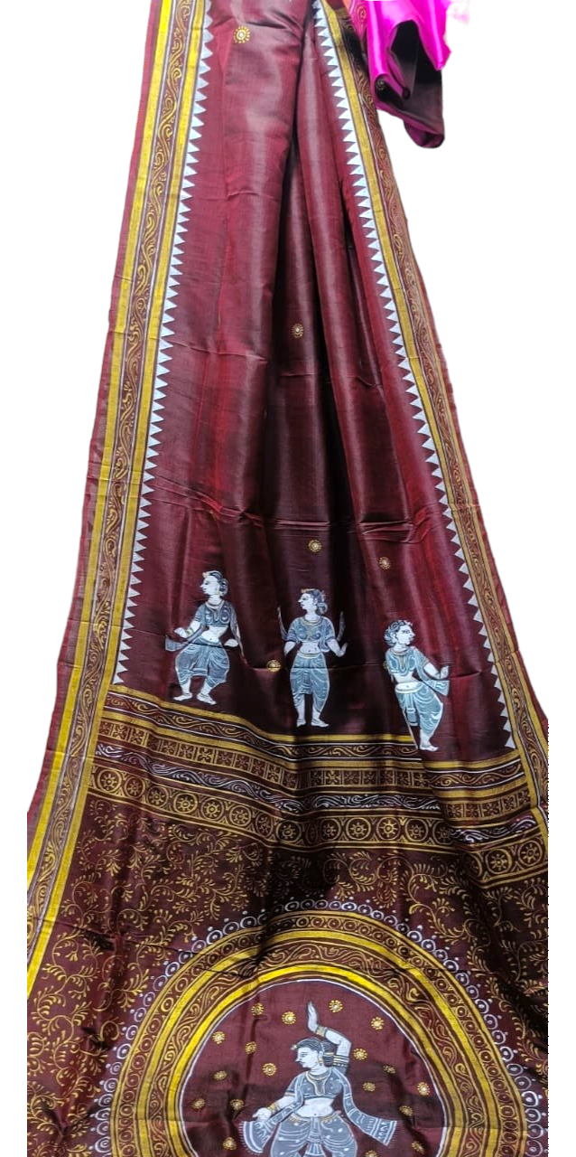 Pattachitra Nartaki Saree