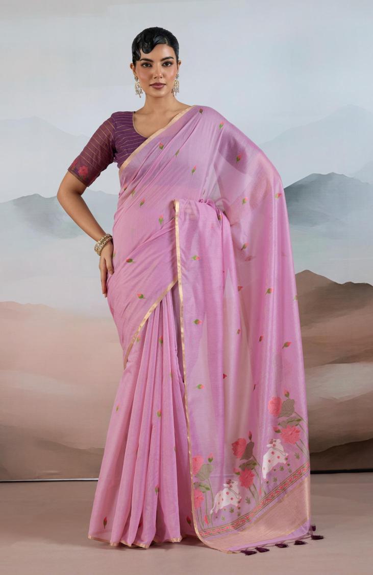 Pink Pichwai Saree