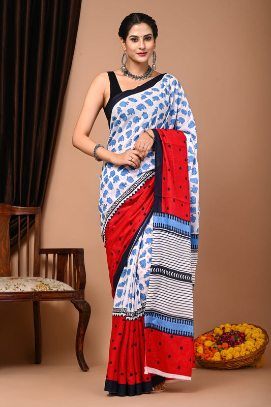 Mul Mul Cotton saree