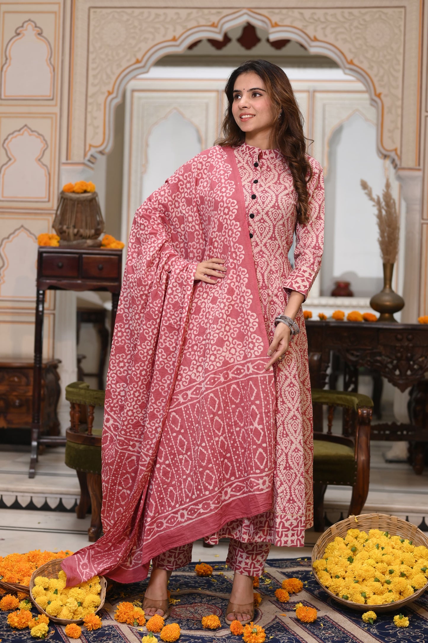 Pastel Mul Cotton Anarkali Suits